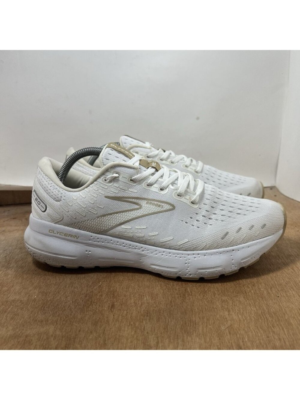 Brooks Glycerin 20 Men's Size 9 Running Shoes Athletic Sneakers White